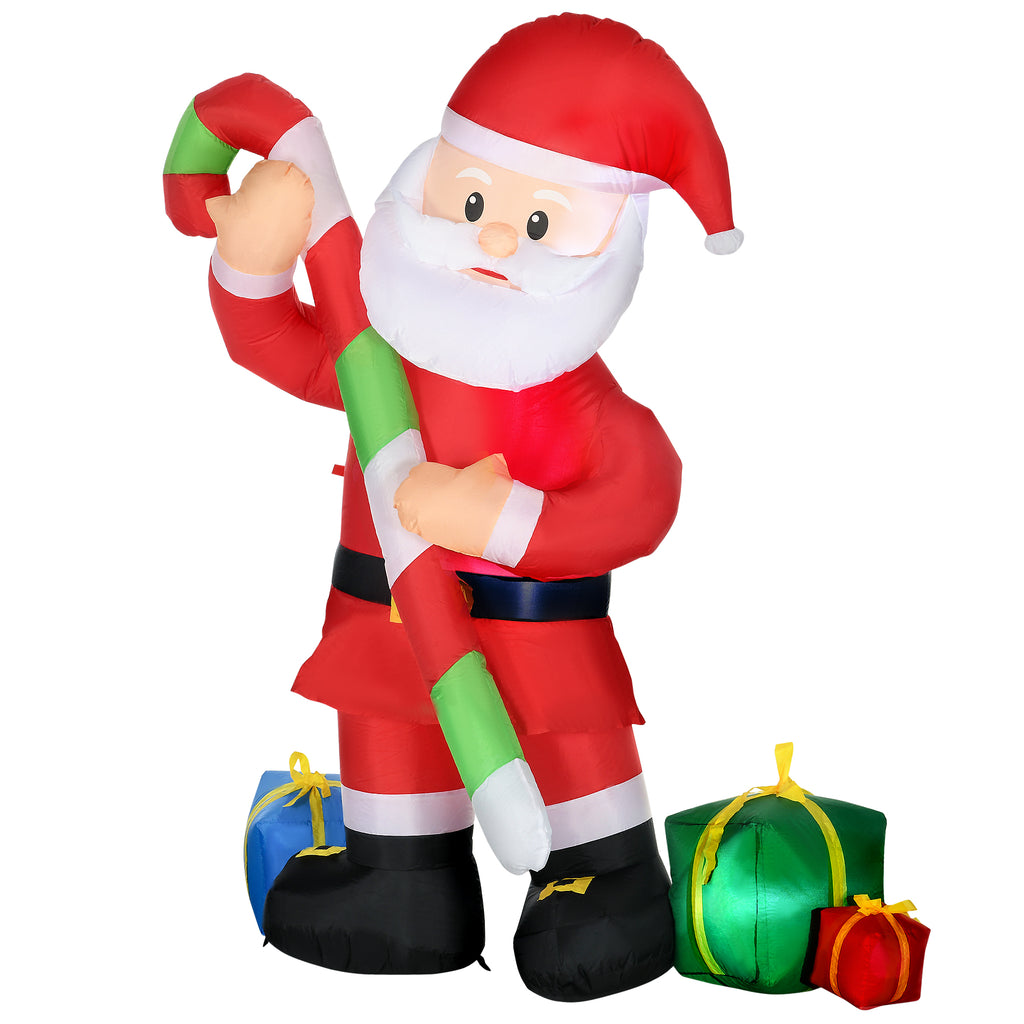 HOMCOM 6ft Christmas Inflatables Santa Claus Decoration