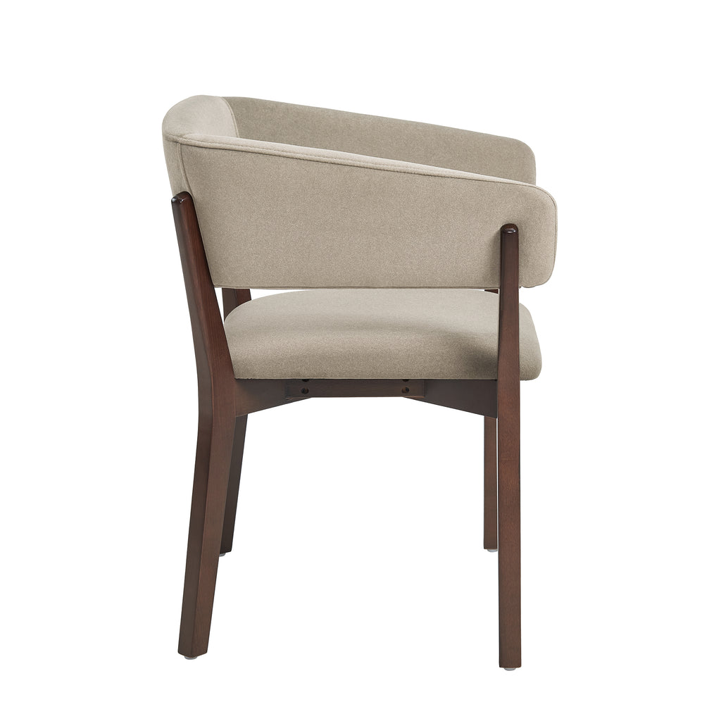 Blake Wood Faux Mohair Armchair