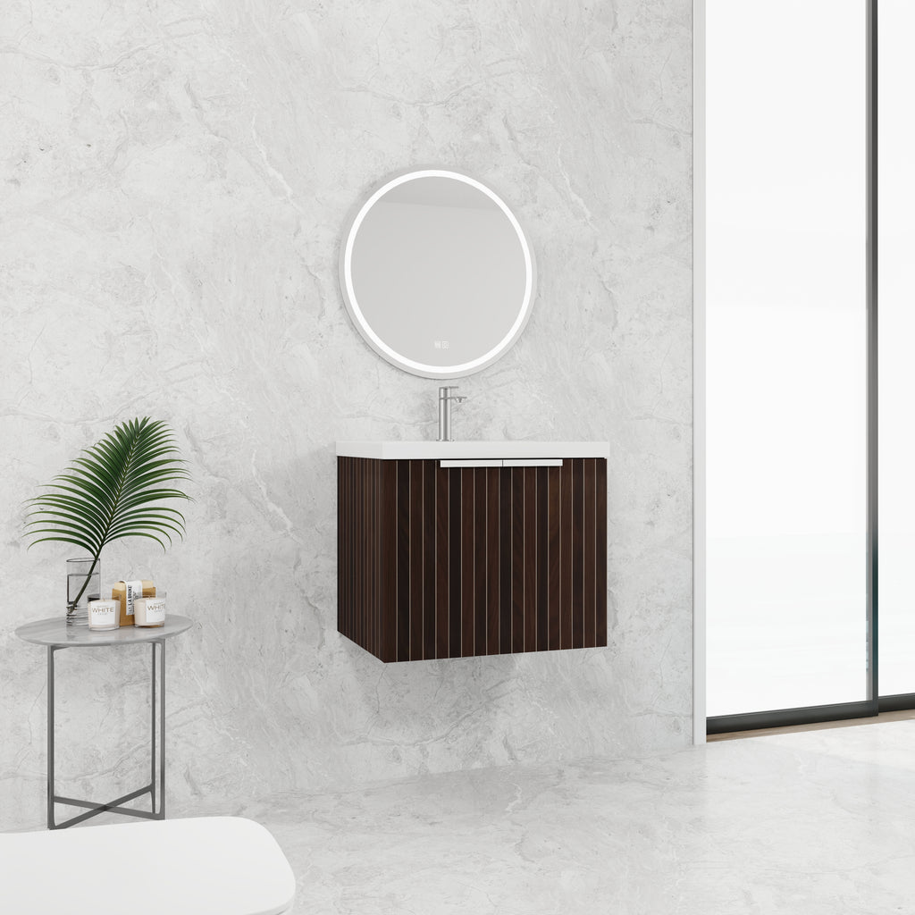 24 Inch Bathroom Cabinet With Resin Sink