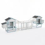 Large Wooden Chicken Coop with Double Nesting Boxes