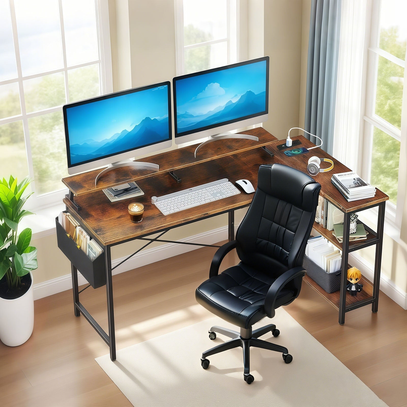 47'' Gaming Desk with Power Outlets