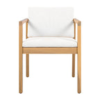 Outdoor Dining Chairs Set of 2 with Acacia Wood Frame