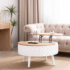 Round Coffee Table with Storage – 31.5" Lift-Top Accent Table