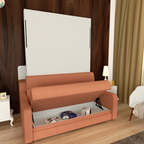 Vertical Murphy Bed with Sofa for Bedroom or Guestroom