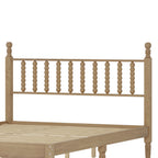 Queen Size Wood Platform Bed with Gourd Shaped Headboard