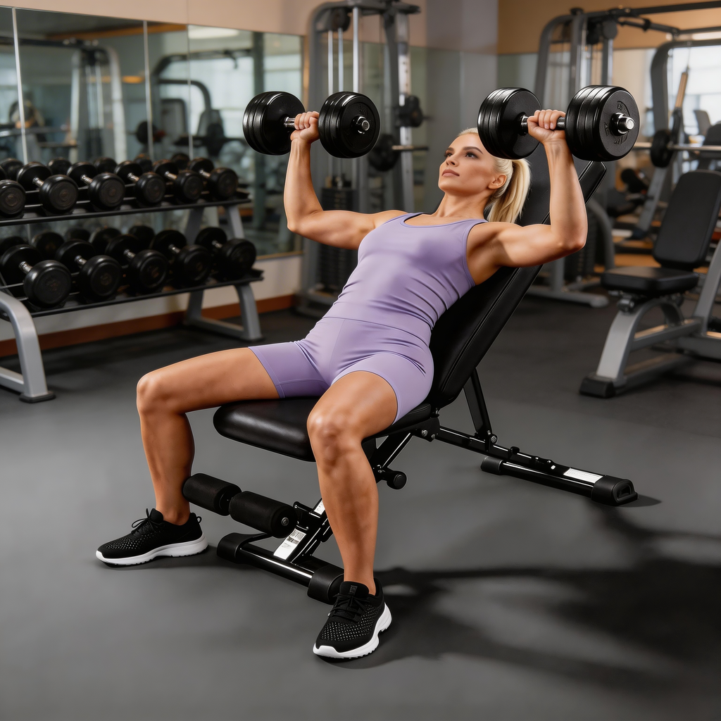 Adjustable Weight Bench with Resistance Bands
