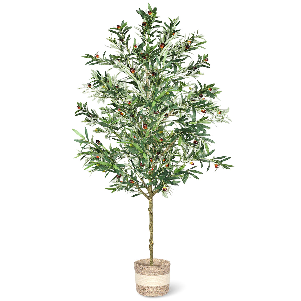 7FT Artificial Olive Tree Indoor Tall Faux Plant