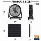 30" Wheeled Solar Fan