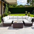 Fully Assembled 4-Piece Outdoor Wicker Seating Set with Cushions