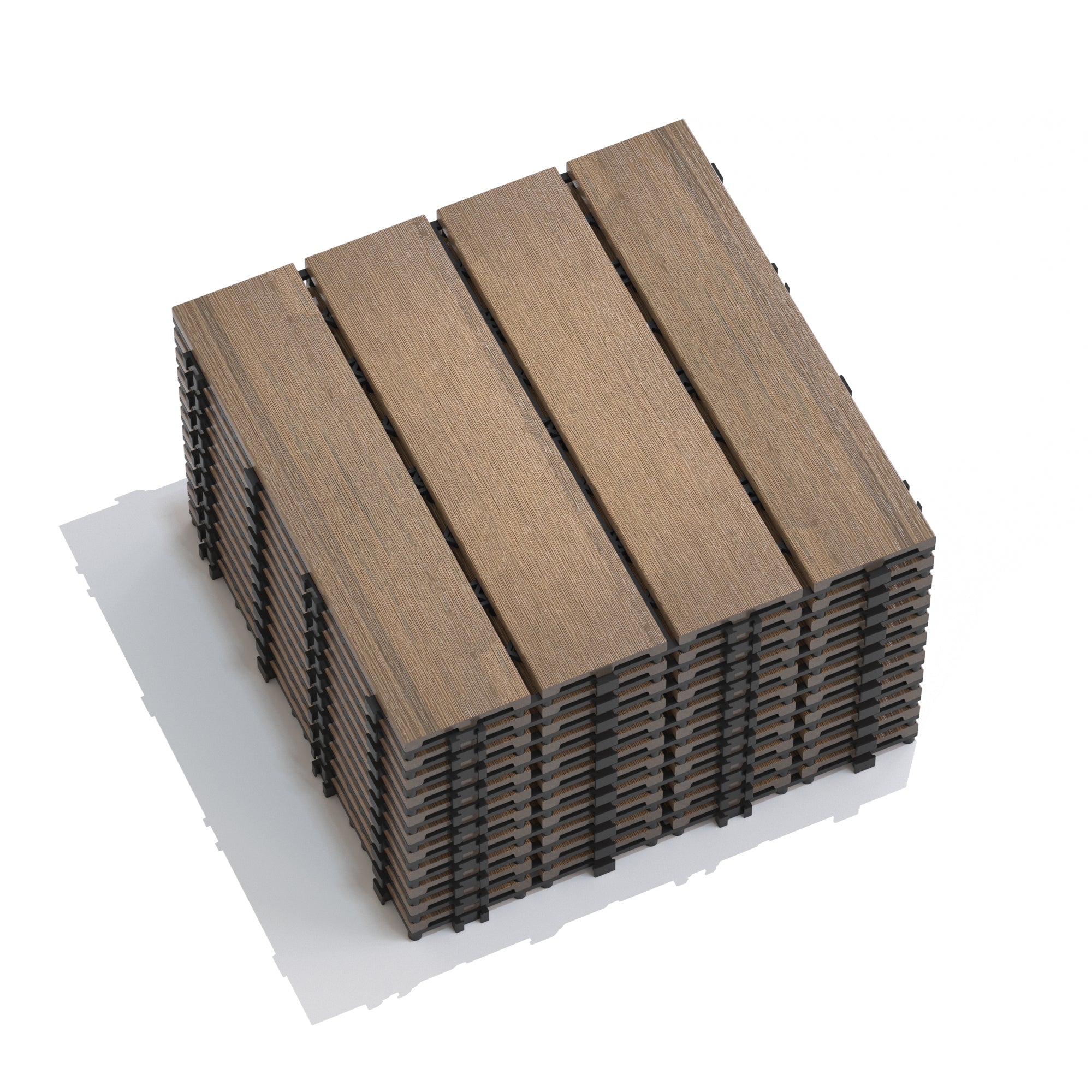 WPC Wood-Plastic Composite Patio Floor Tiles