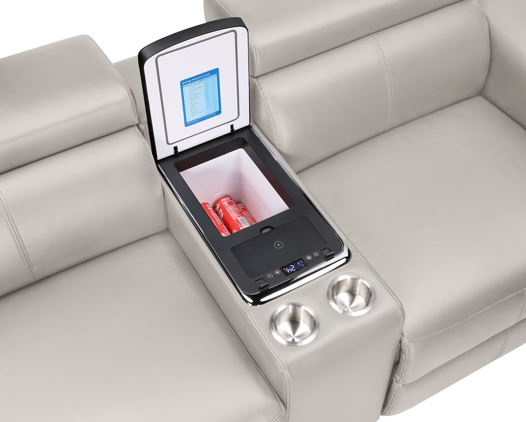 Nova Modern Style Sectional with Console and Bluetooth Speaker