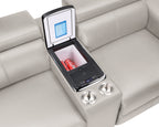 Nova Modern Style Sectional with Console and Bluetooth Speaker