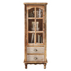 Rustic Wooden Storage Cabinet with Decorative Cutout Door