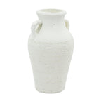 Rustic White Terracotta Tall Vase