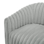 Alexa Ultra Plush Wide Cord-like Swivel Barrel Chair