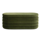 Fuji 49" Upholstered Oval Storage Bench