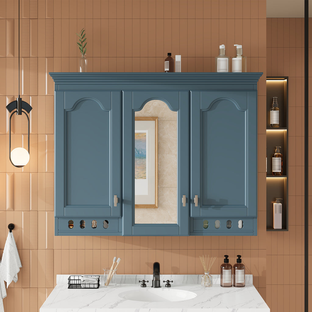 35 Inch Wall-Mount All-in-One Mirror Cabinet