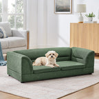 Oversized Pet Sofa, Curved Armrest Rectangular Dog Sofa