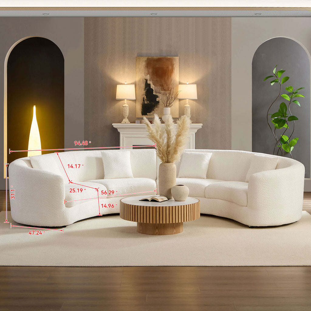 Classic Curved Tight Back Sofa