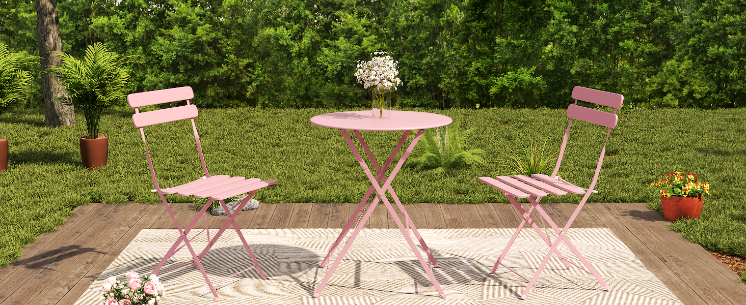 3 Piece Bistro Table and Chairs Set