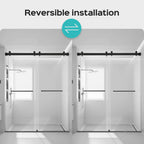 Frameless Double Sliding Shower Door (56-60" x 76")