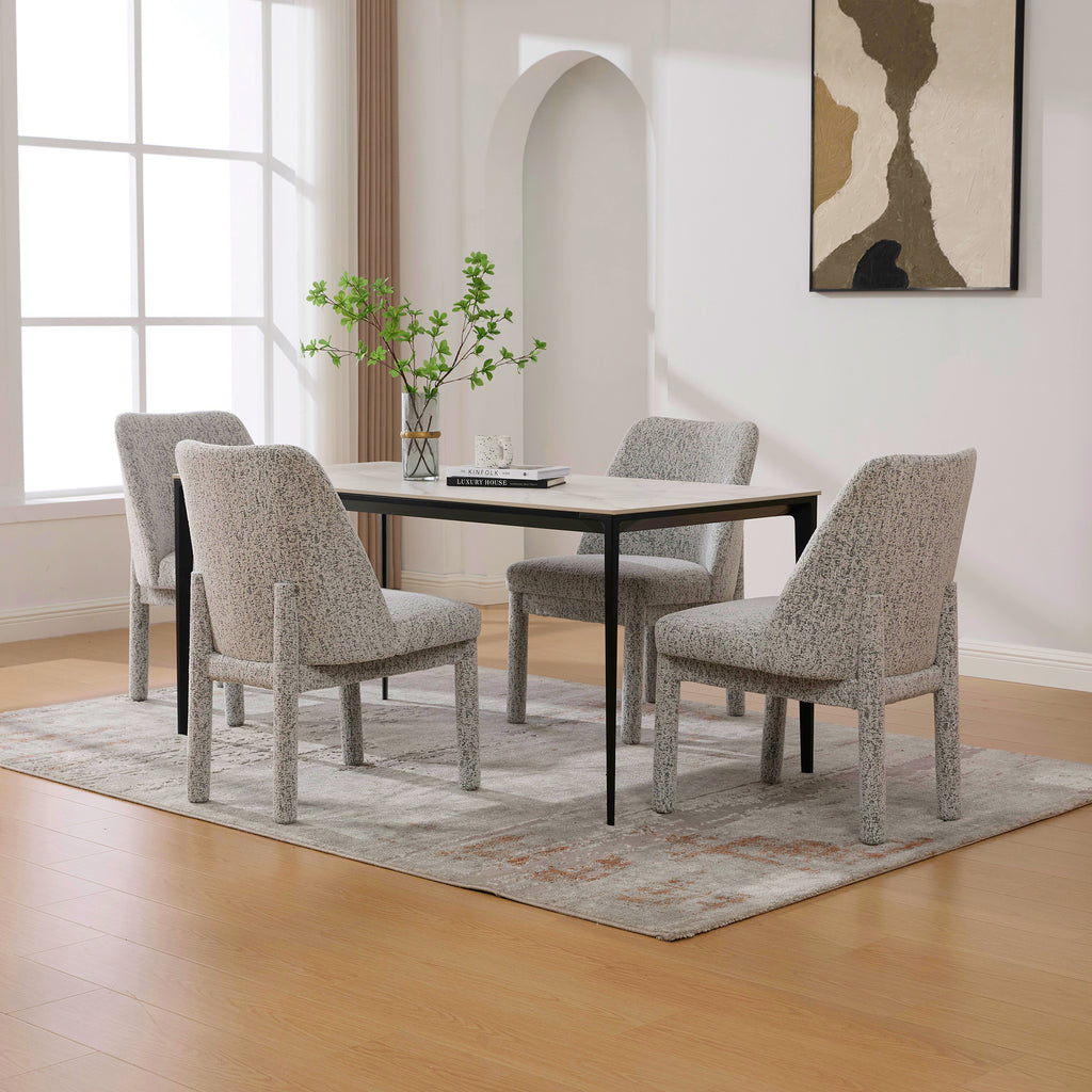 21.46" Wide Modern Minimalist Dining Chair Set of 4