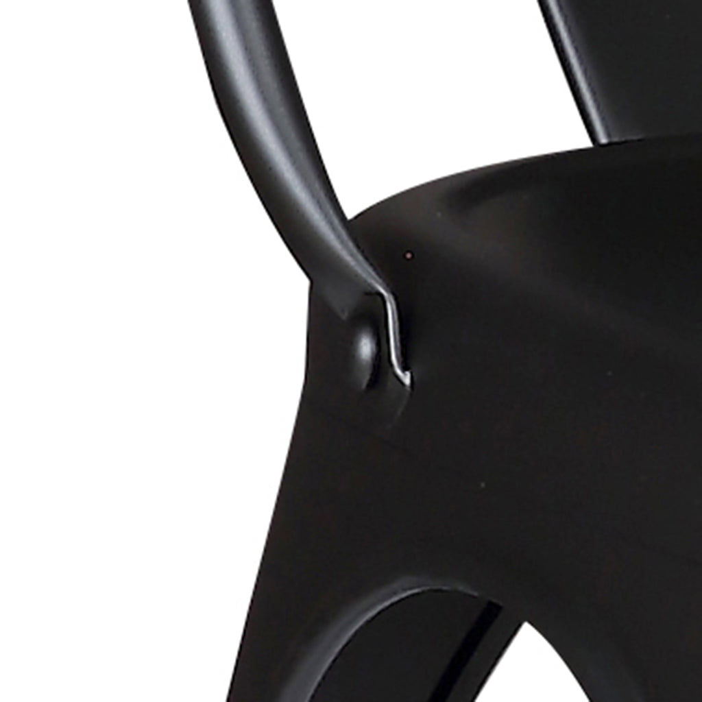 Set of 4 Stackable Metal Dining Chairs