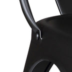 Set of 4 Stackable Metal Dining Chairs