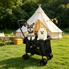 Leavader Foldable Pet Stroller with Safety Features