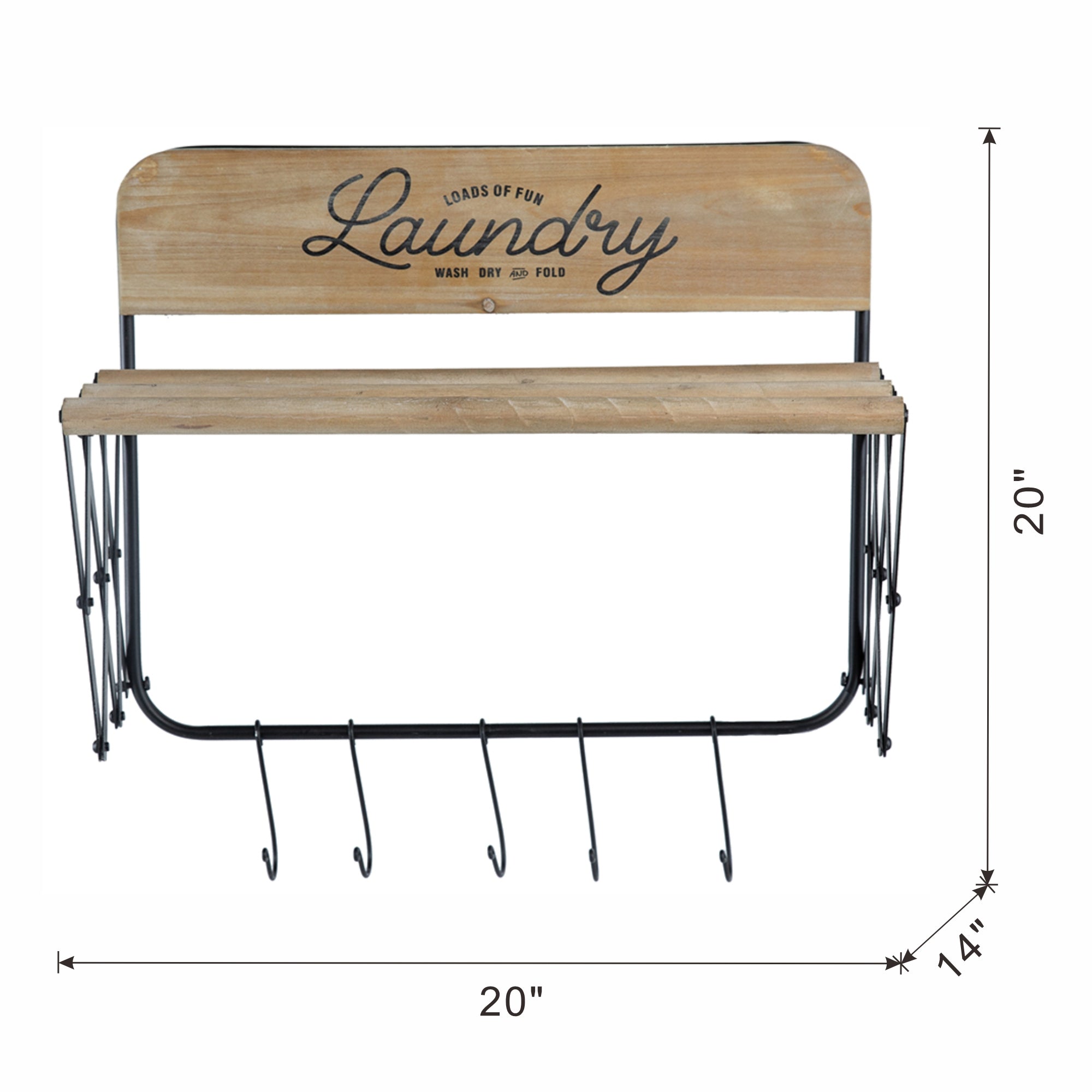 20x14x20" Laundry Rack with Accordion Design