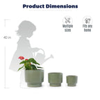 Handmade Solid Glaze Ceramic Planter Set of 3