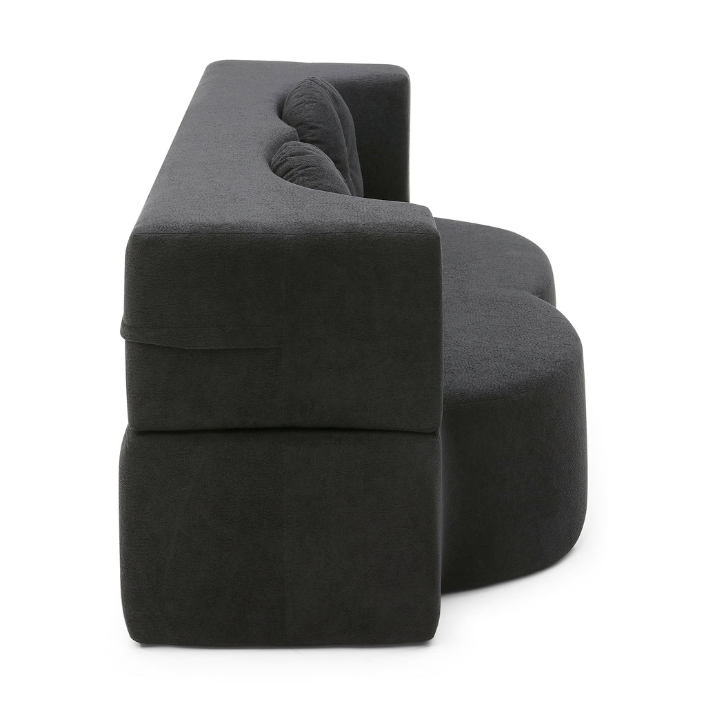 2-in-1 Folding Sofa Bed with Pillow, Twin Sleeper Sofa