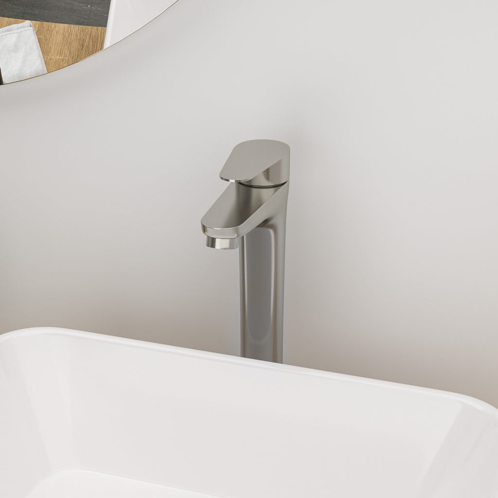 Brushed Nickel Vessel Sink Faucet