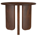 Columbo Brown Wood Round End Table