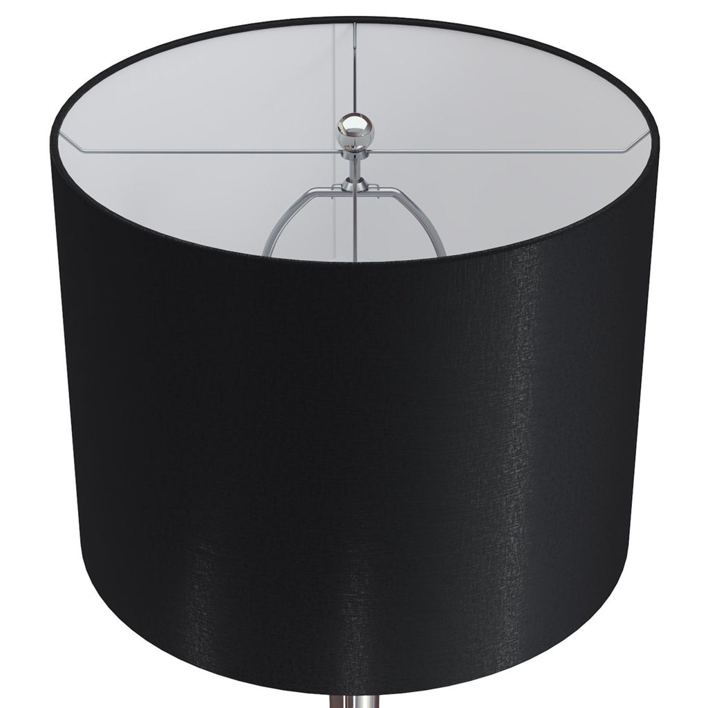 24" Contemporary Metal Table Lamp in Polished Nickel