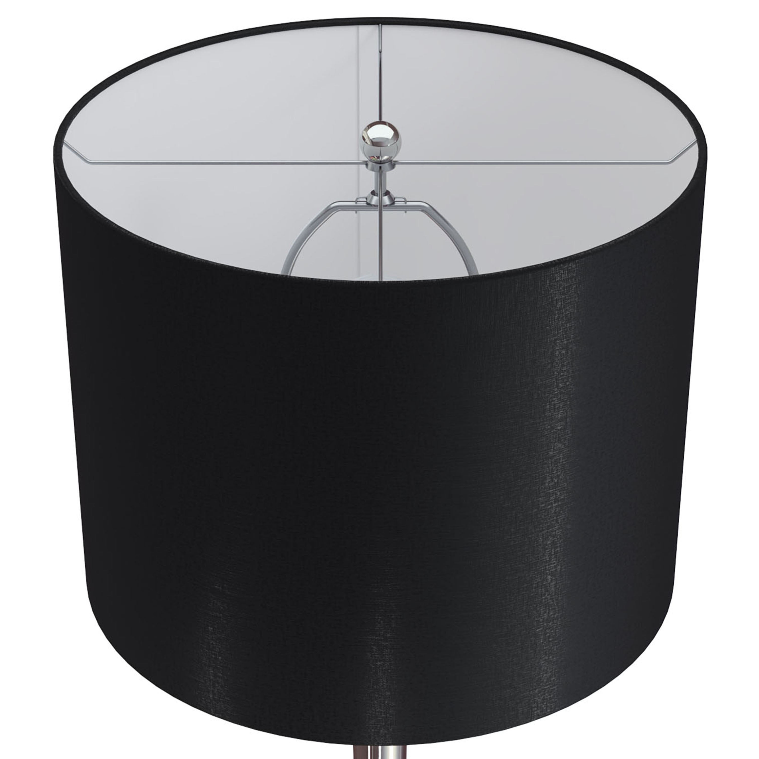 24" Contemporary Metal Table Lamp in Polished Nickel