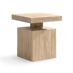 Calder 18" Solid Square Reclaimed Elm Block Plinth Side Table