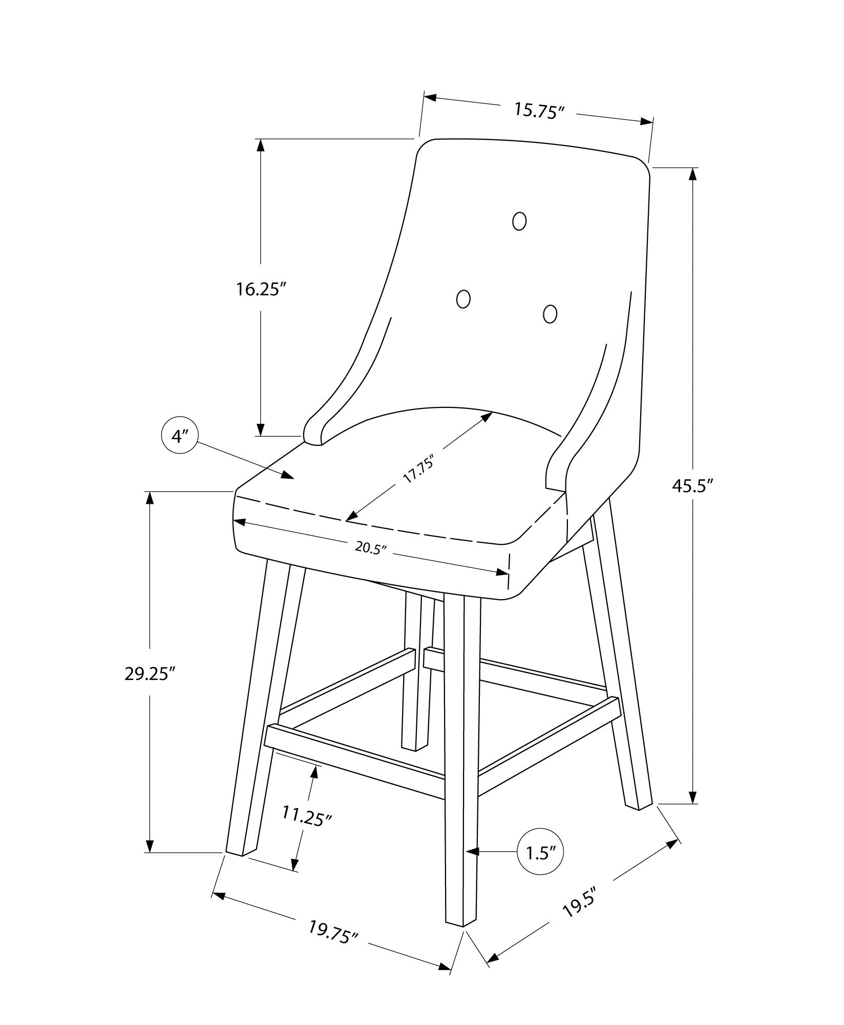 Bar Stool Set Of 2, Swivel, Bar Height