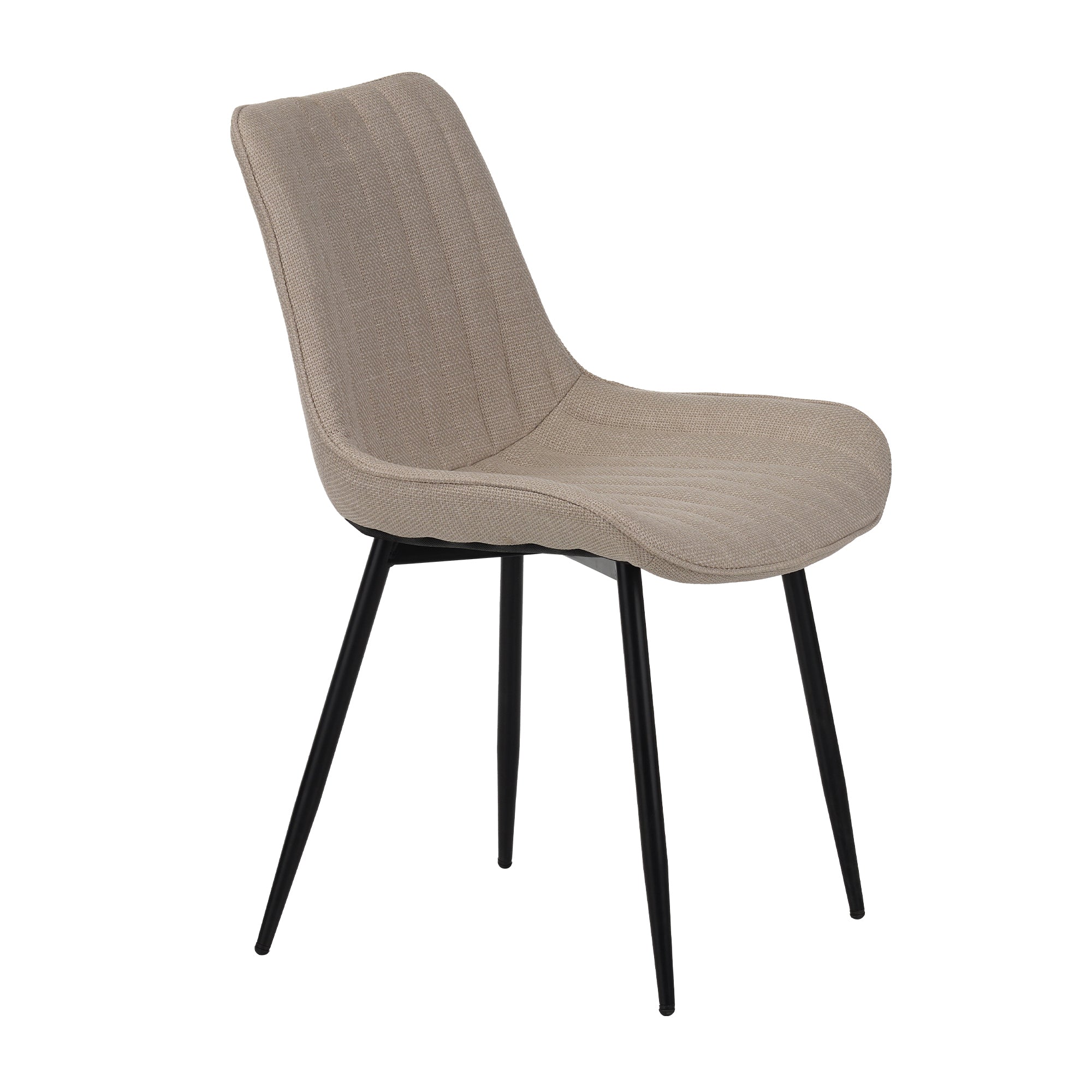 Beige Dining Chair Set - 4 Modern Kitchen Chairs
