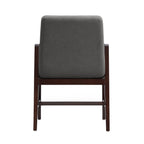 Stella Wood Velvet Armchair in Graphite