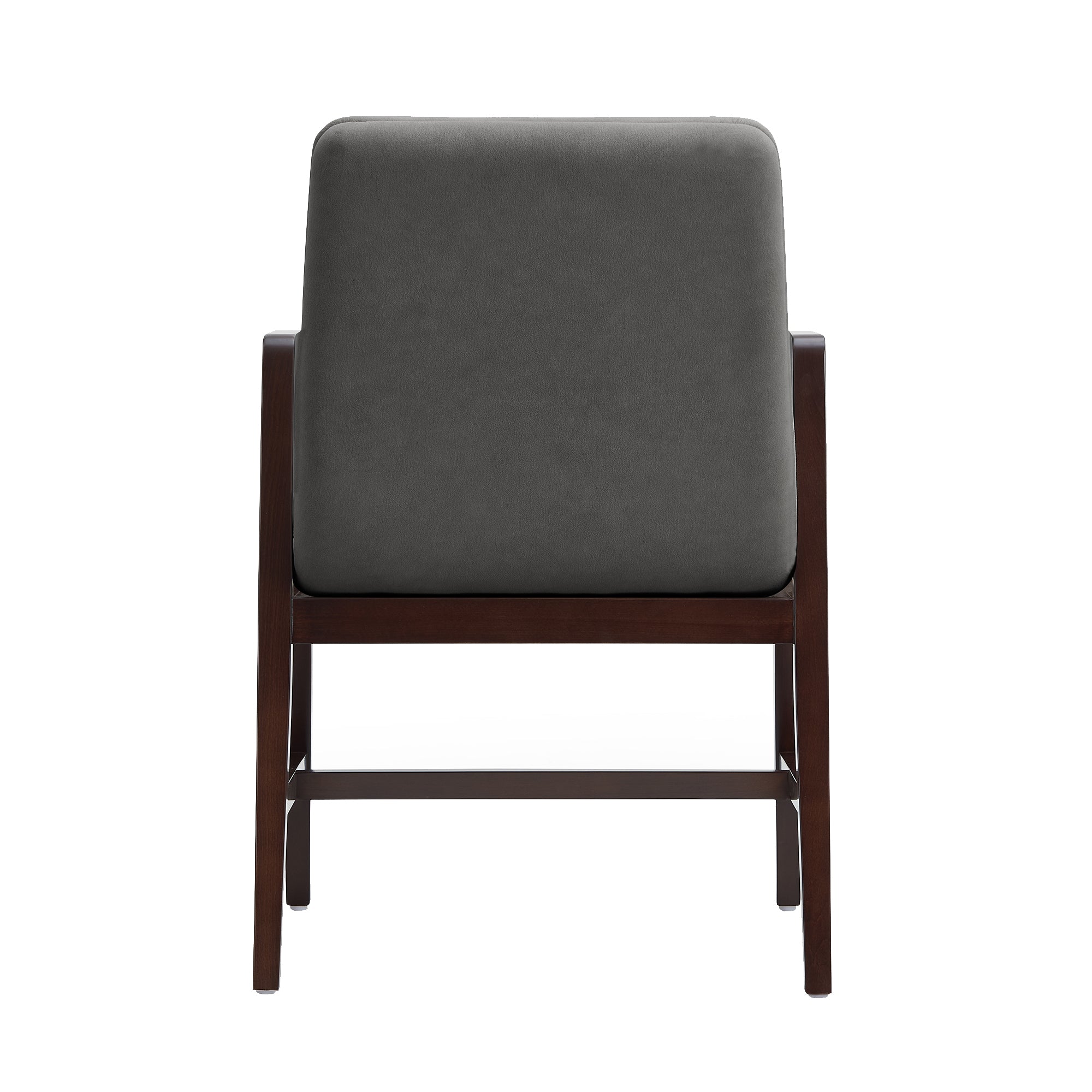 Stella Wood Velvet Armchair in Graphite
