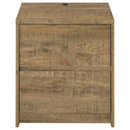 Geary Mango 2-Drawer Nightstand with LED Lights and USB