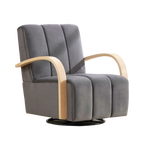 30.7"W Upholstered 360° Swivel Accent Chair