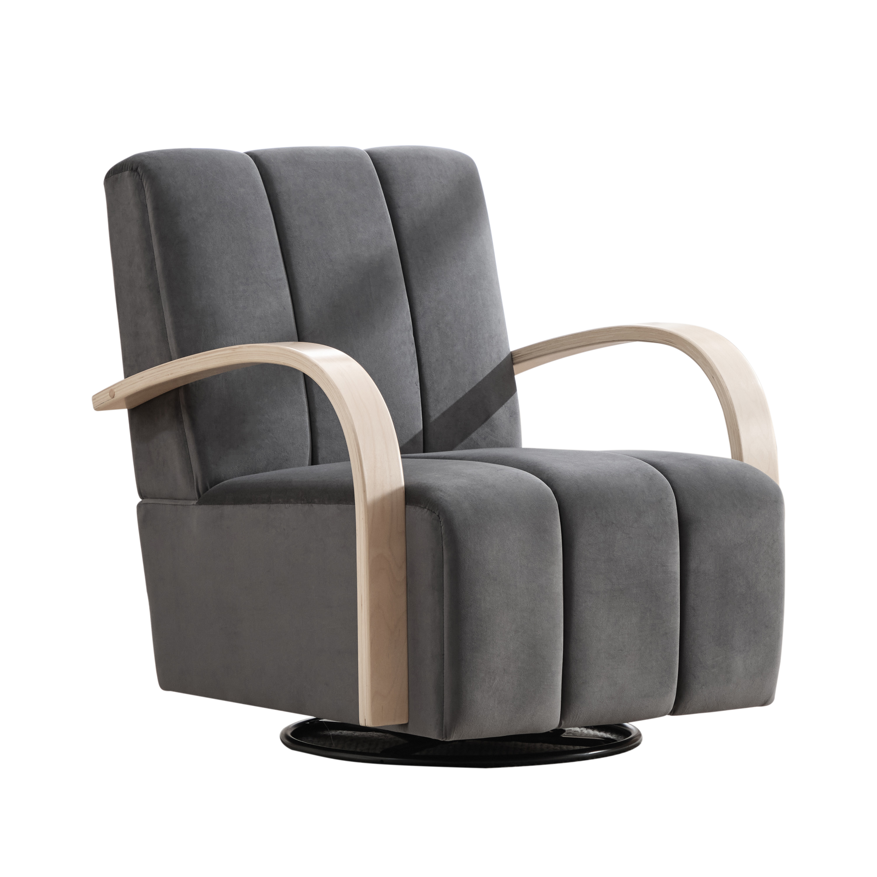 30.7"W Upholstered 360° Swivel Accent Chair