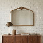 32"x24.4" Baroque Vintage Arched Wall Mirror