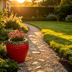 15-Inch Tall Strawberry Shaped Planter Pot