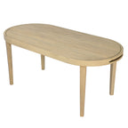 70" Oval Acacia Wood Outdoor Dining Table with Slatted Top