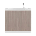 Salento Freestanding Sink, Double Door Cabinet, Two Shelves