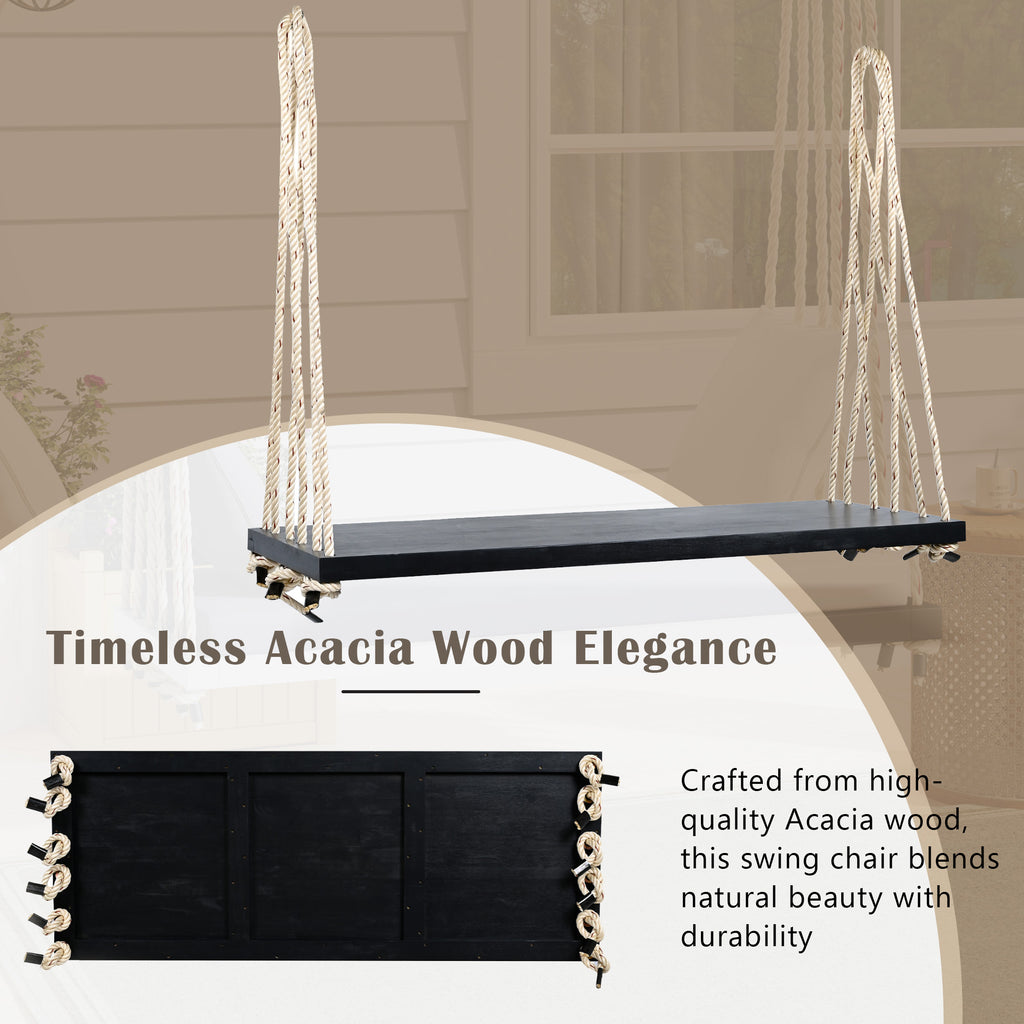 TOPMAX Patio Wooden Swing Chair