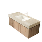 48" MURI Roma Travertine-Pattern Countertop and Undermount Basin